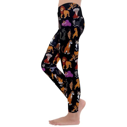 Disney Cats Leggings, Magic Yoga Pants, Summer Yoga Leggings, Leggings for Disney Fans, Disney Inspired Men Clothing