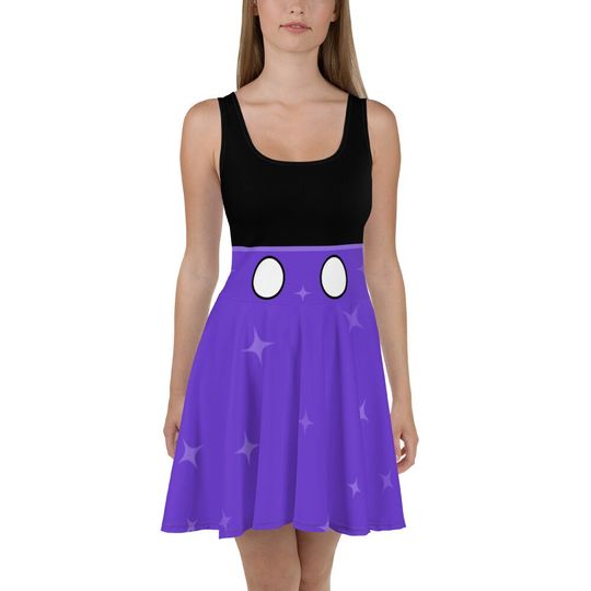 Wonder Mouse Celebration Style Skater Dress, Disney Skater Dress, Sleeveless Camisole Skater Dress, All Over Print Skater Dress