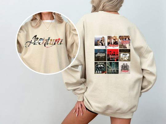 Two-Sided 2024 Aventura Tour, Cerrando Ciclos Sweatshirt, Graphic Sweatshirt, Unisex Sweatshirt, Aventura Concert Group Sweatshirt