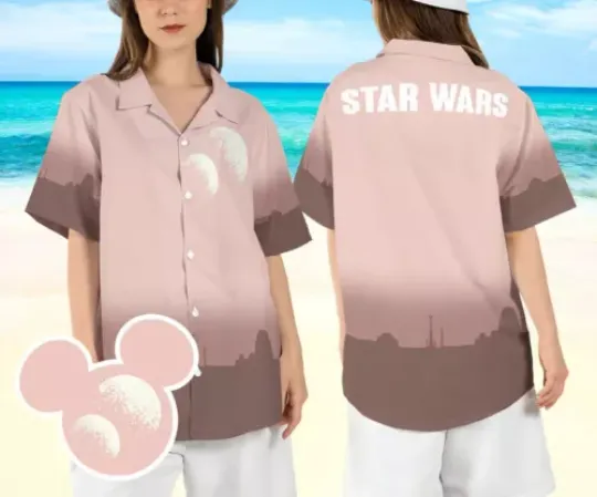 Star Wars Tatooine 3D HAWAII SHIRT, Button Downs Shirt, Disneyland Summer Hawaii Shirt
