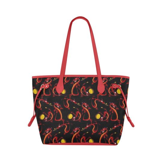 Women Mushu Leather Tote Bags | Mushu Tote Bag |  Mulan Bag | Disney Bag | Disneyland Tote
