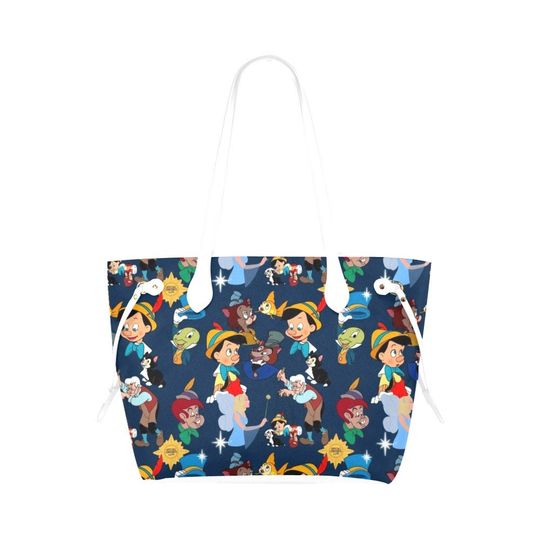 Women Pinocchio Leather Tote Bags | Pinocchio Bags | Pinocchio Tote Bag | Jiminy Cricket Bags | Jiminy Cricket | Disney Bags | Disneyland Bags
