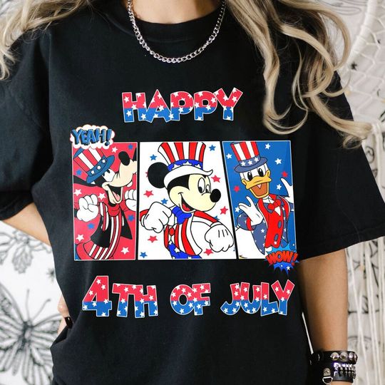 Disney Mickey The 4th Of July, Makes Me Want A Hot Dog Real Bad T Shirt, Independence Day