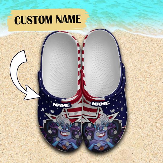 Custom Disney Villains 4th Of July Clogs, American Patriot Clogs, Funny Clogs, Gift for Kids, Gift for Her