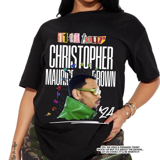Chris Brown, Chris Brown Shirt, Vintage Brown T-Shirt, 11:11 Tour T-Shirt, Vintage 90s Short Sleeve For Men Women, Gift For Fan