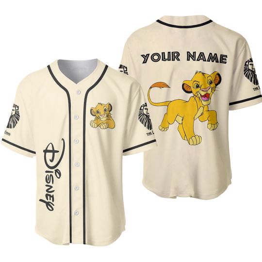 Discover Personalized The Lion King Simba Disney Baseball Jersey