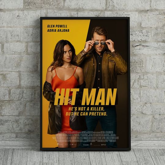 Hit Man (2024) Movie Poster, Wall Decor, Space Decoration, Canvas Print, Fans Collection, Wall Art, Art Poster