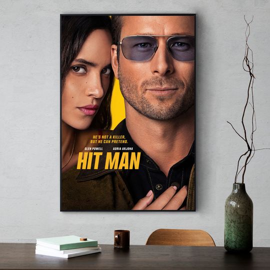 Hit Man movie Poster, High Quality Canvas Poster, Holiday gifts