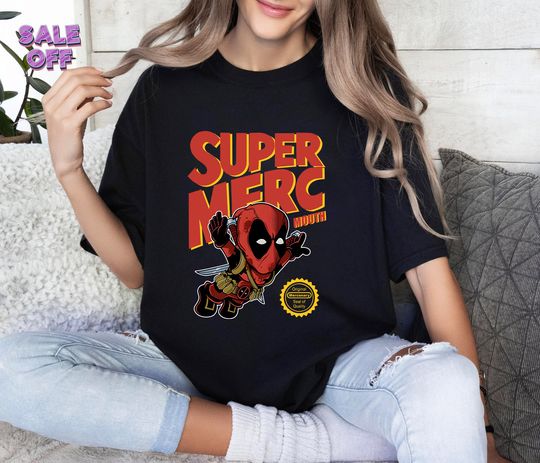 Deadpool Mario Super Merc Shirt, Funny Movie Tee, Cotton Shirt, Trending Fashion