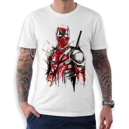 Deadpool Cotton T-Shirt, Casual Short Sleeve Tee, Trending Street Fashion
