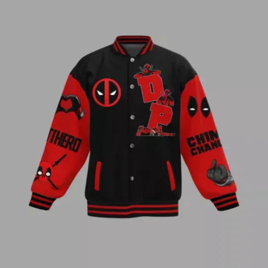Deadpool Maximum Effort Amazing Superhero Movie Father's Day Baseball Jacket, Avenger Basebal Jacket, Superhero Fan Gift