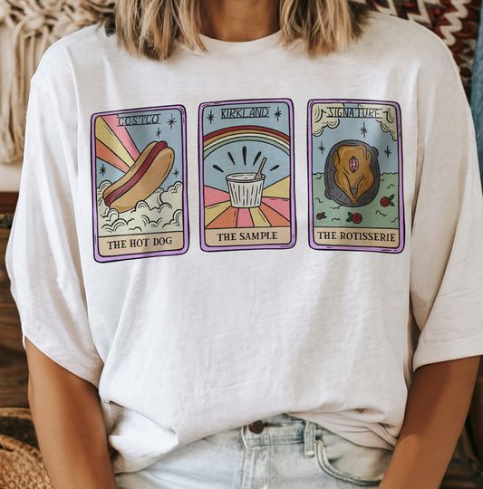 Costco Tarot Card COMFORT COLORS Tee  - Funny Costco Gift | Kirkland Signature Shirt | Costco Hot Dog Glizzy
