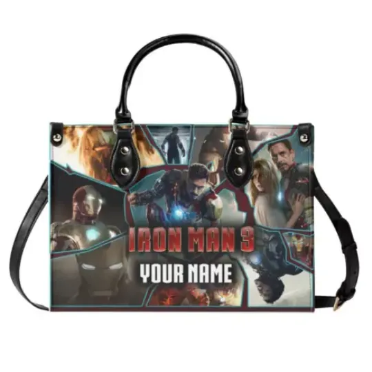 Personalized IRON MAN 3 New Version-Luxury Women Leather Shoulder Handbag, Hot Movie Ladies Casual Handbag, TV Show Gifts