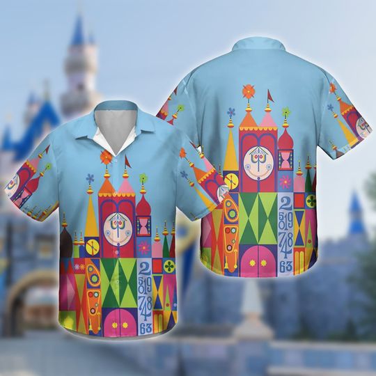 Its A Small World Theme Parks Inspired Hawaiian Shirt, Magic Kingdom Hawaii Shirt