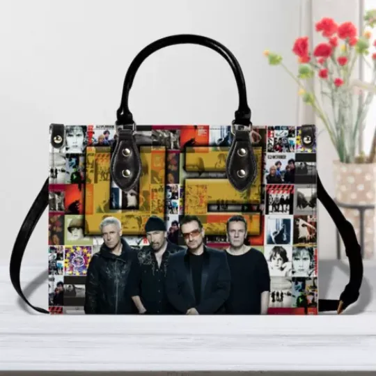U2 Band Tour  Women Leather Shoulder Handbag, Ladies Casual Handbag, Music Lover Gifts