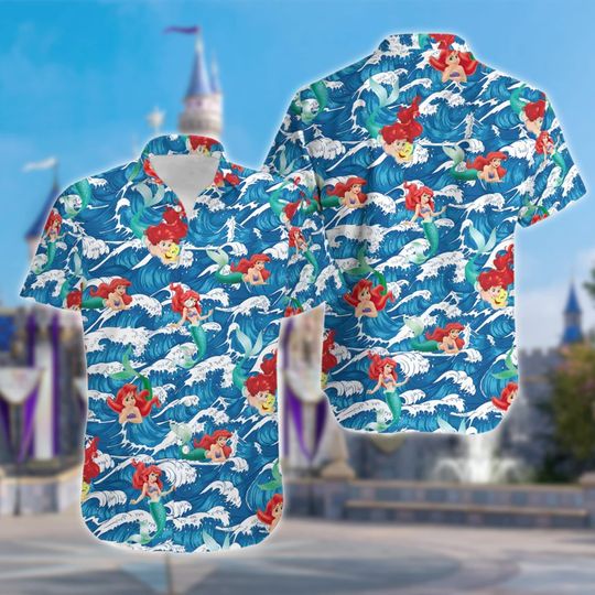 The Little Mermaid Hawaiian Shirt, Funny Mermaid Summer Vacation Hawaii Shirt