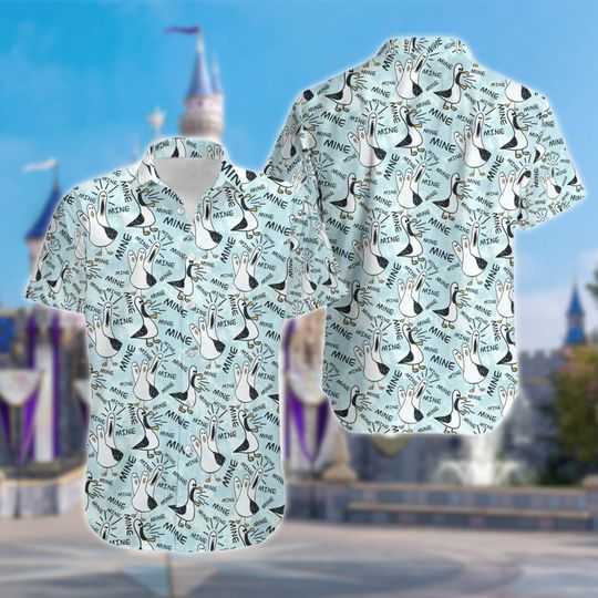 Finding Nemo Mine Mine Mine Seagulls Hawaii Shirt, Funny Seagulls Hawaiian Shirt