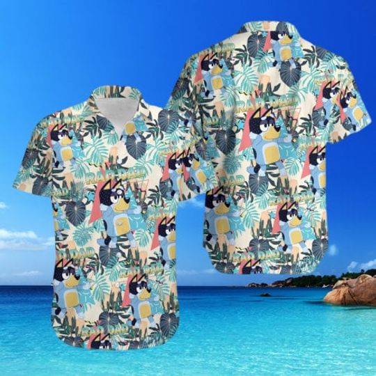 Rad Dad Hawaiian Set, Summer Shirt, BlueyDad Family Hawaiian Shirt for Men, Women, Kids, Trending Casual Fashion