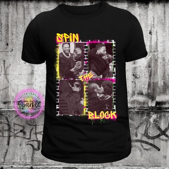 Spin the Block Graphic T-shirt, Nelly and Ashanti Graphic tee, Unisex Graphic tee, Graphic Unisex T-shirt, Retro 90's Fans Homage Cotton T-shirt, Gift For Women and Men, Funny Gift