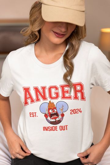 Anger Inside Out 2 T-Shirt Adult Unisex, Women and Men Shirt, Disneyworld, Disneyland, Inside Out 2. Core Memory Day, Mickey T-Shirt