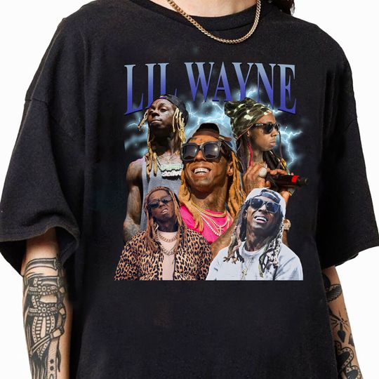 Lil Wayne Vintage Cotton Tshirt,Hiphop RnB Rapper Homage Graphic Unisex Long Sleeve, Bootleg Retro 90's Fans Hoodie Gift