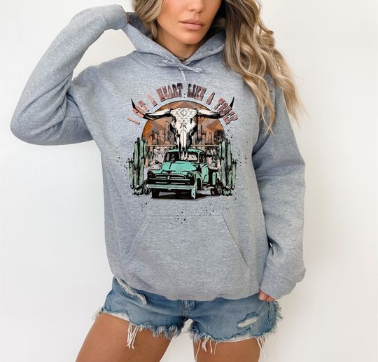 I Got A Heart Like A Truck, Country Music Hoodie, Long Sleeve Sports Hoodie for Men, Women, Kids - Trending Street Fashion