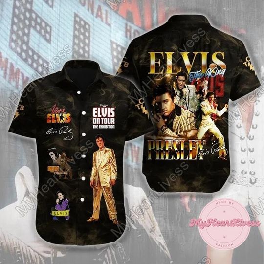 Elvis Presley Shirt, Elvis Hawaiian Shirt, Elvis King Of Music Gift for men, women, Unisex, Trending Gifts