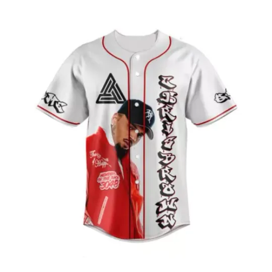 Chris Brown Forever Customized Baseball Jersey Chris Brown Comfortable Sports Tee for Men, Women, Kids - Trending Street Fashion