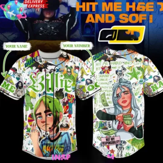 Billie Eilish Hit Me Hard And Soft Tour Jersey Comfortable Sports Tee for Men, Women, Kids - Trending Street Fashion