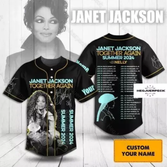 Janet Jackson Together Again 2024 Tour Comfortable Sports Tee for Men, Women, Kids - Trending Street Fashion