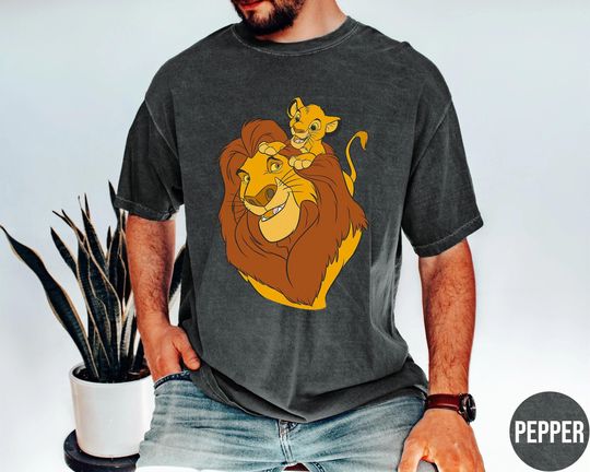The Lion King Simba and Mufasa Father and Son Shirt, Father's Day Shirt, Shirt For Dad, Great Gift Ideas For Men Grandpa