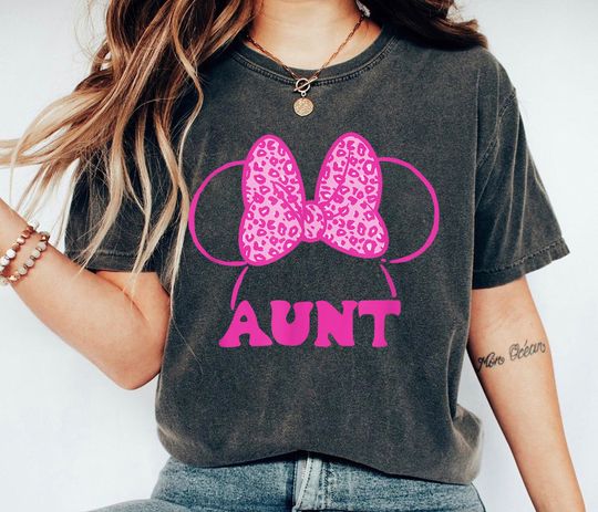 Aunt Minnie Ears Shirt, Minnie Mouse T-shirt, Mickey and Friends, Gigi Tee, Disney Family Vacation, Disneyland Trip
