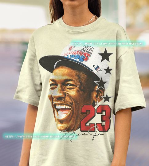 Michael Jordan Shirt - American Basketball shirt laughed head Classic 90s Graphic Tee