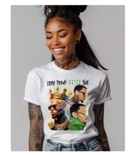 Chris Brown 1111 Tour 2024 Shirt, 11 11 Vintage Shirt Short Sleeve Gift for Men, Women, Kids