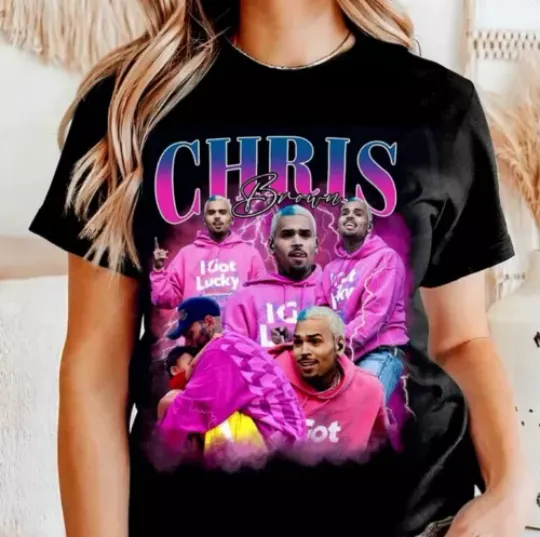 Chris Brown, Chris Brown Shirt, Vintage Chris Brown T-Shirt Short Sleeve Gift for Men, Women, Kids