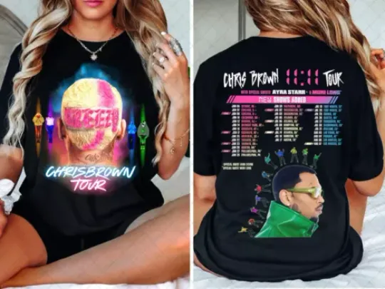Chris Brown Shirt  Chris Brown 11 11 Tour 2024 Shirt Short Sleeve Gift for Men, Women, Kids