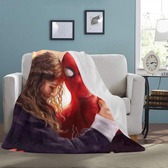 Spiderman Mary Jane Blanket MJ Fleece Travelling Super Hero Birthday Gifts Anniversary Valentines Day