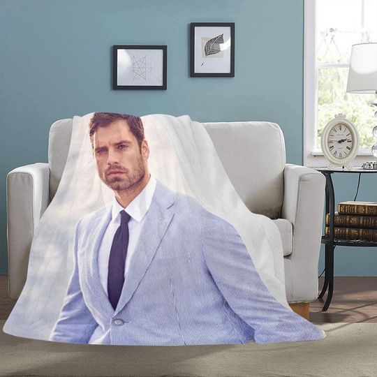 Discover HUGE BEST PRICE Sebastian Stan Blanket Fleece Travelling Super Hero Birthday Gifts Mothers Fathers Day