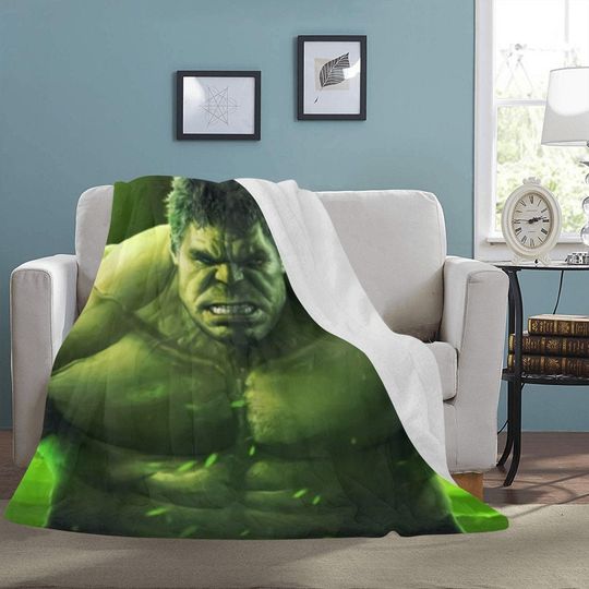 Hulk Blanket Fleece Travelling Avengers Super Hero Birthday Gifts Mothers Fathers Day Day