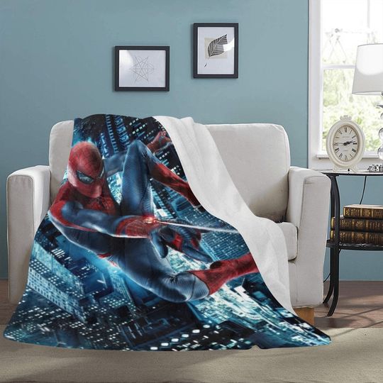 HUGE BEST PRICE Spiderman Blanket Fleece Travelling Super Hero Birthday Gifts Anniversary Valentines Day