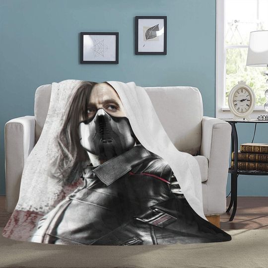HUGE BEST PRICE Winter Soldier Blanket Fleece Avengers Sebastian Stan Travelling Super Hero Birthday Gifts Anniversary
