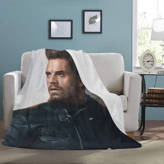 Winter Soldier Blanket Fleece Avengers Sebastian Stan Travelling Super Hero Birthday Gifts Anniversary