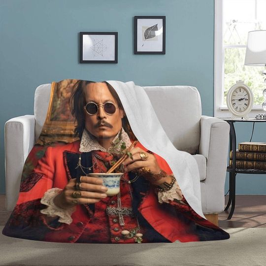 HUGE BEST BRICE Johnny Depp Blanket Jack Sparrow Fleece Travelling Super Hero Birthday Gifts Mothers Fathers Day
