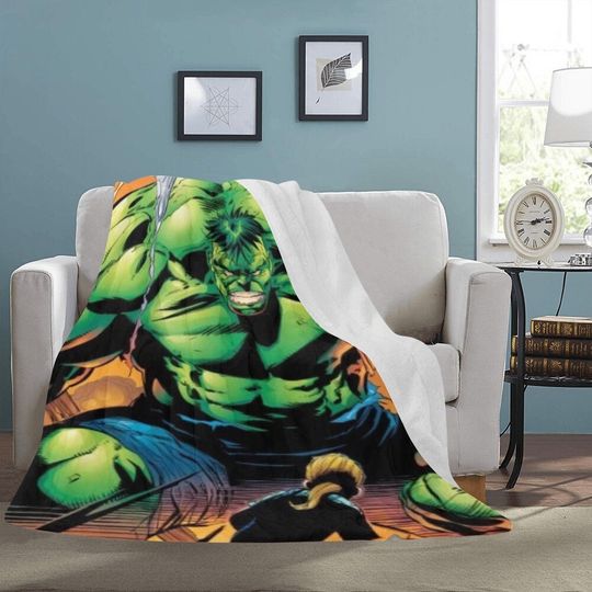 HUGE BEST PRICE Hulk Blanket Fleece Travelling Avengers Super Hero Birthday Gifts Mothers Fathers Day Day