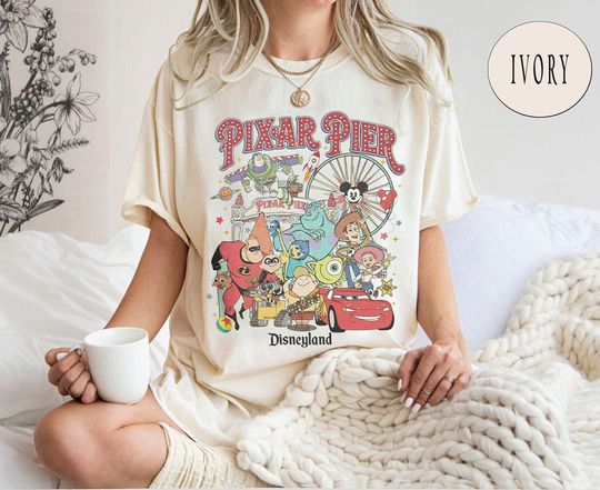 Disneyland Pixar Pier Shirt, Disneyland Pixar Fest 2024 Shirt, Meet me at Pixar Pier, Disney Pixar Characters