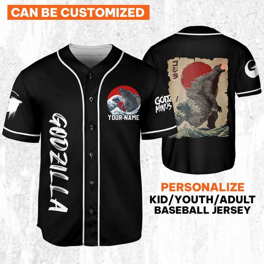Personalize god zilla Minus One Japanese Wave | Polyester Fabric | Comfortable | Good anti-wrinkle | Gift For Father | All Size Available