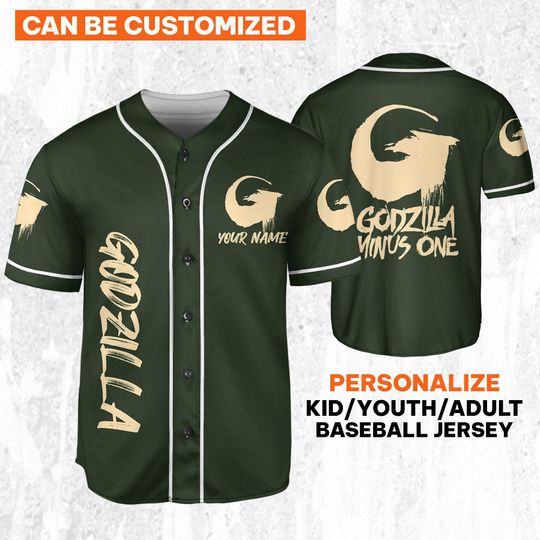 Personalize god zilla Minus One Green | Polyester Fabric | Comfortable | Good anti-wrinkle | Gift For Father | All Size Available