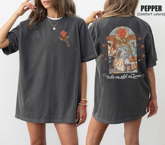 Vintage Tale as Old as Time Comfort Colors Shirt, Beauty Beast Shirt, Disney Princess Shirt, Belle Shirt,