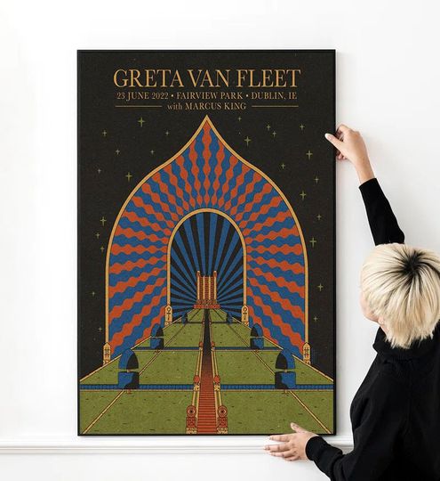 Greta Van Fleet Concert Poster High Quality Print Photo Wall Art Canvas Cloth Multi size