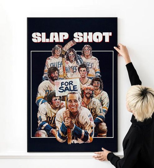 Slap Shot (1977) Movie Poster High Quality Print Photo Wall Art Canvas Cloth Poster Multi size